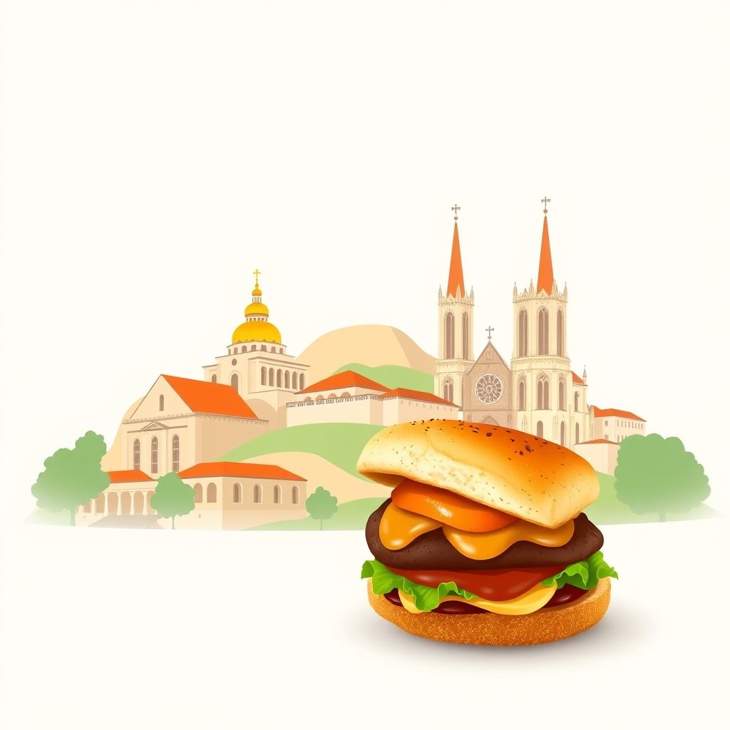 Gradient illustration of Aboim da Nóbrega e Gondomar, Vila Verde, Braga, Portugal, featuring Bom Jesus do Monte, Braga Cathedral, and Francesinha.