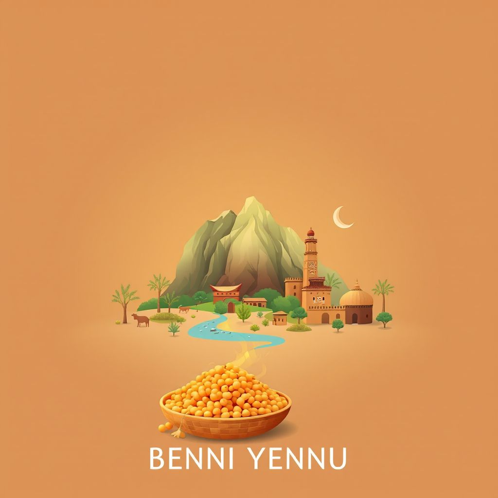 Ultra-high-definition gradient illustration style Benni Yenni illustration, showing the unique charm of the Djurdjura National Park and traditional Berber cuisine, couscous.