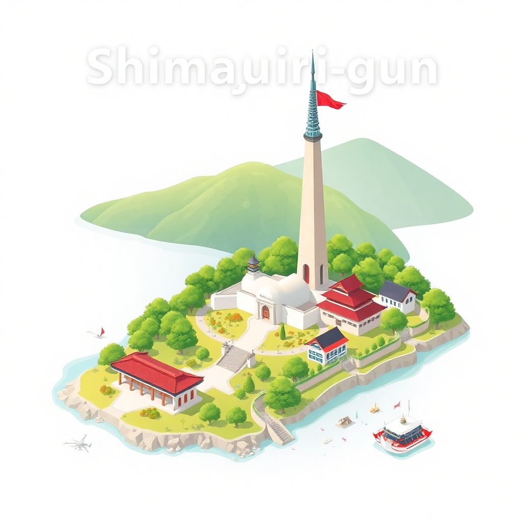 Ultra-high-definition gradient illustration style Shimajiri-gun illustration, showing the unique charm of the Peace Memorial Park and the Himeyuri Peace Museum.