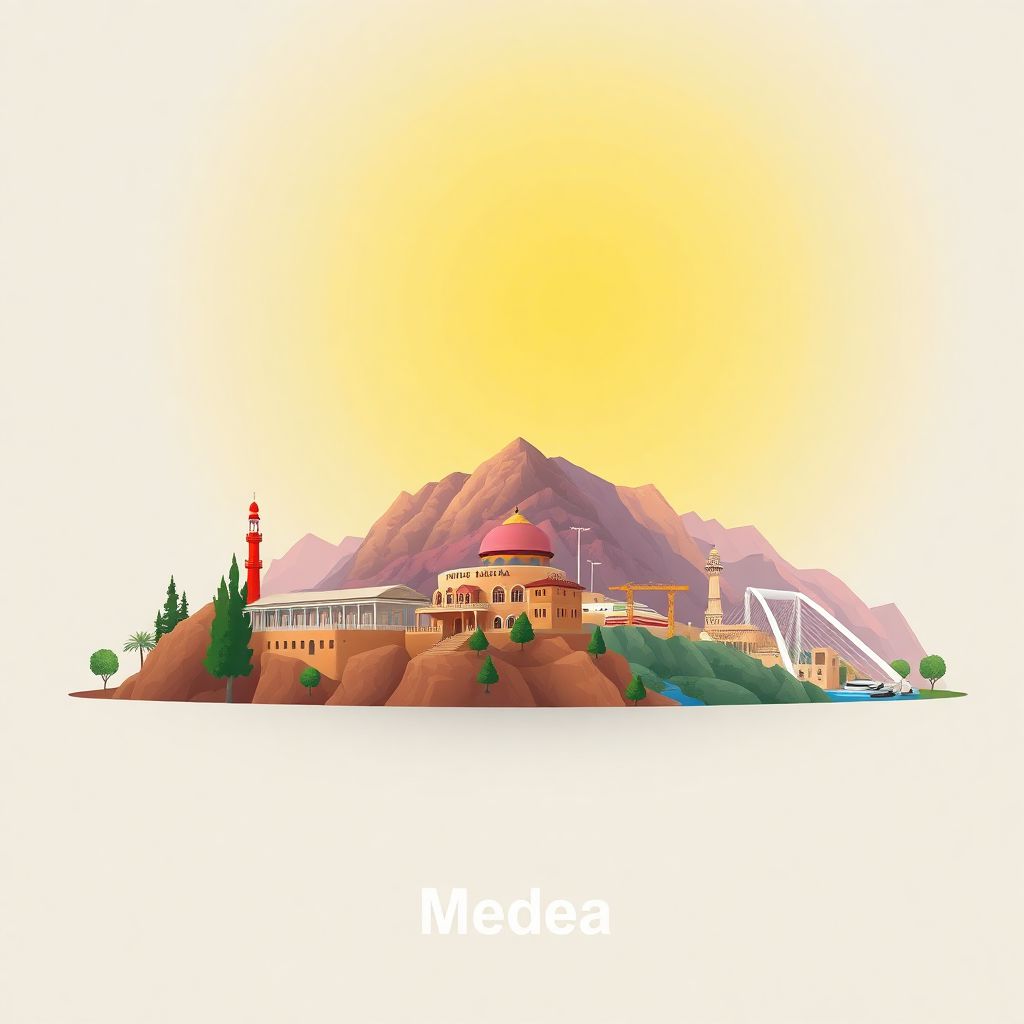 Ultra-high-definition gradient illustration style Medea illustration, showing the unique charm of the Tikjda Ski Resort and the Chrea National Park.