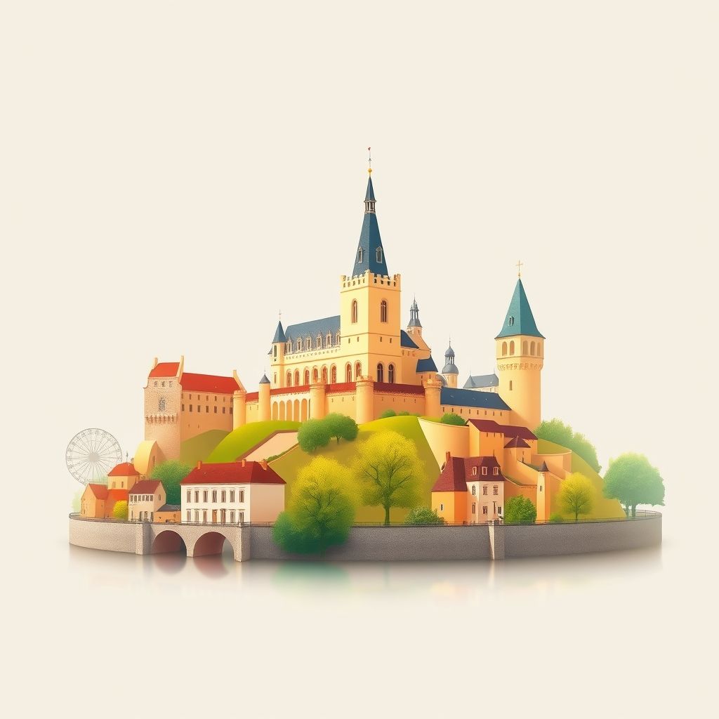 Ultra-high-definition gradient illustration of Indre, Centre, France, featuring the Château de Valençay, Brenne Regional Natural Park, Châteauroux, and Pouligny-Saint-Pierre cheese.